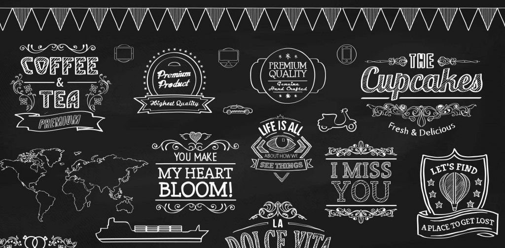 1024x503 Freebie Chalk Vector Elements