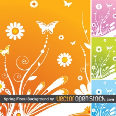 450x450 Spring Floral Background