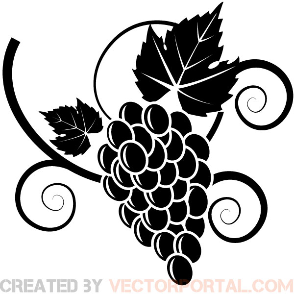 600x600 Grapes Vector Clip Art