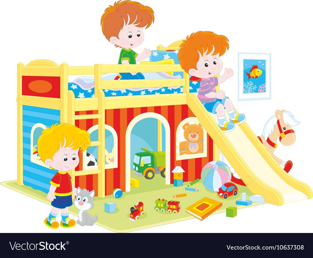 1000x825 Little Boys Playing Royalty Free Vector Image