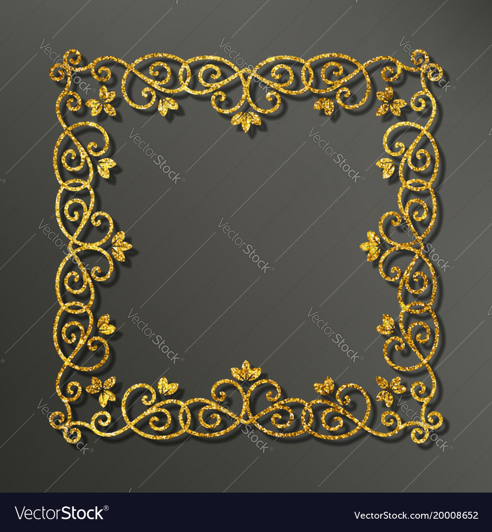 1000x1080 Vintage Gold Frame Border Swirl Frame Gold Frame Vectorstock Gold