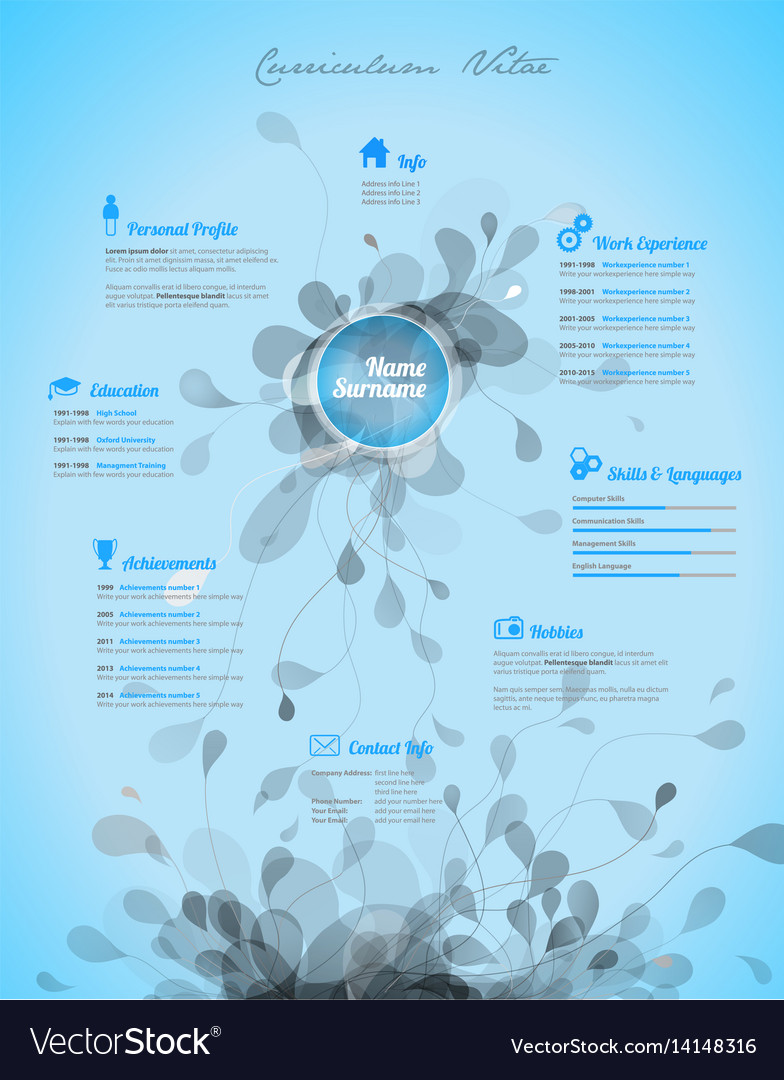 784x1080 Creative Turquoise Color Cv Vector Image On Vectorstock Greenish