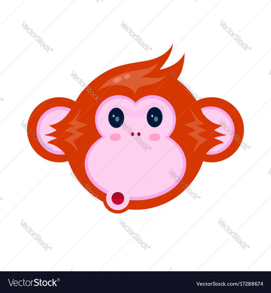 945x1021 Baby Happy Monkey Happy Monkey Waving Hello Stock Vector