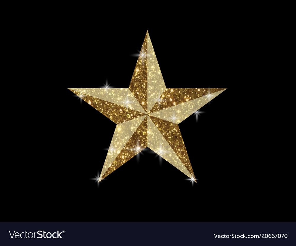1000x830 Golden Glitter Review Star Icon On Black Vector Image Very