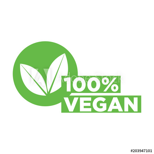 Vegan Icon Vector Illustration 500x500 Vegan Icon Vector Illustration
