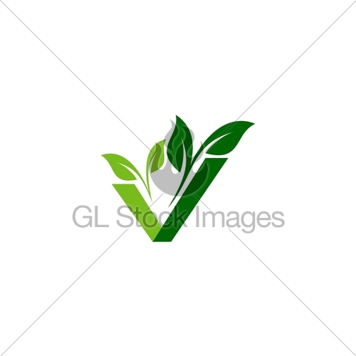 Vegan Plant Ecology Logo, Letter V Logo Template, Green N Gl 500x500 Vegan Plant Ecology Logo, Letter V Logo Template, Green N Gl