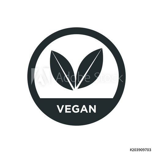 Vegan Icon Vector Illustration 500x500 Vegan Icon Vector Illustration