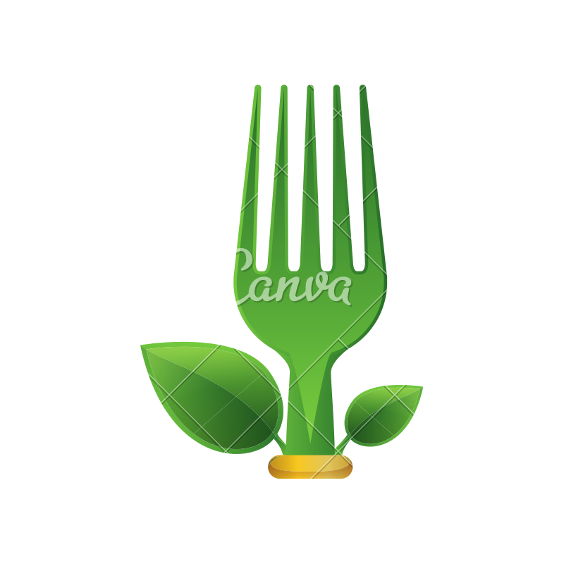 Fork Leaf Green Vegan Organic Icon Vector Graphic 800x800 Fork Leaf Green Vegan Organic Icon Vector Graphic