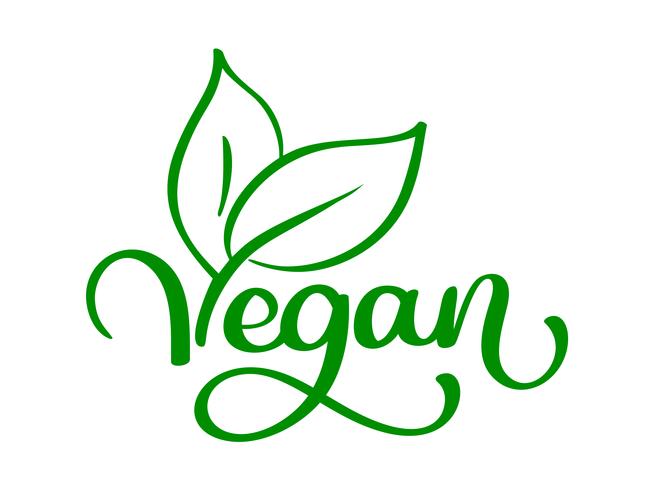 Vegan Vector Illustration Logo, Food Design Handwritten Lettering 654x490 Vegan Vector Illustration Logo, Food Design Handwritten Lettering