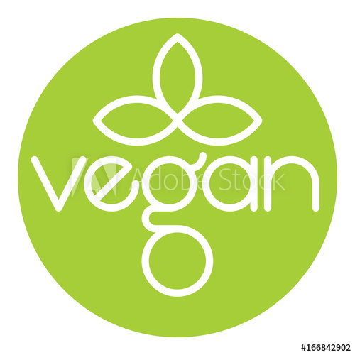 Vegan Vector Logo Icon Design Custom Drawn Typography With Leaf 500x500 Vegan Vector Logo Icon Design Custom Drawn Typography With Leaf