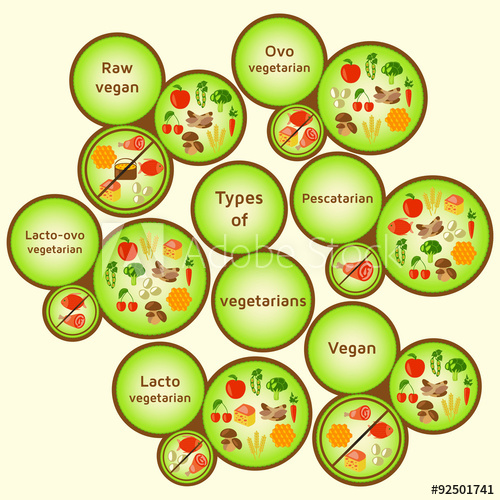 Vegetarian Types Infographic Variety Diets Raw Vegan, Ovo 500x500 Vegetarian Types Infographic Variety Diets Raw Vegan, Ovo