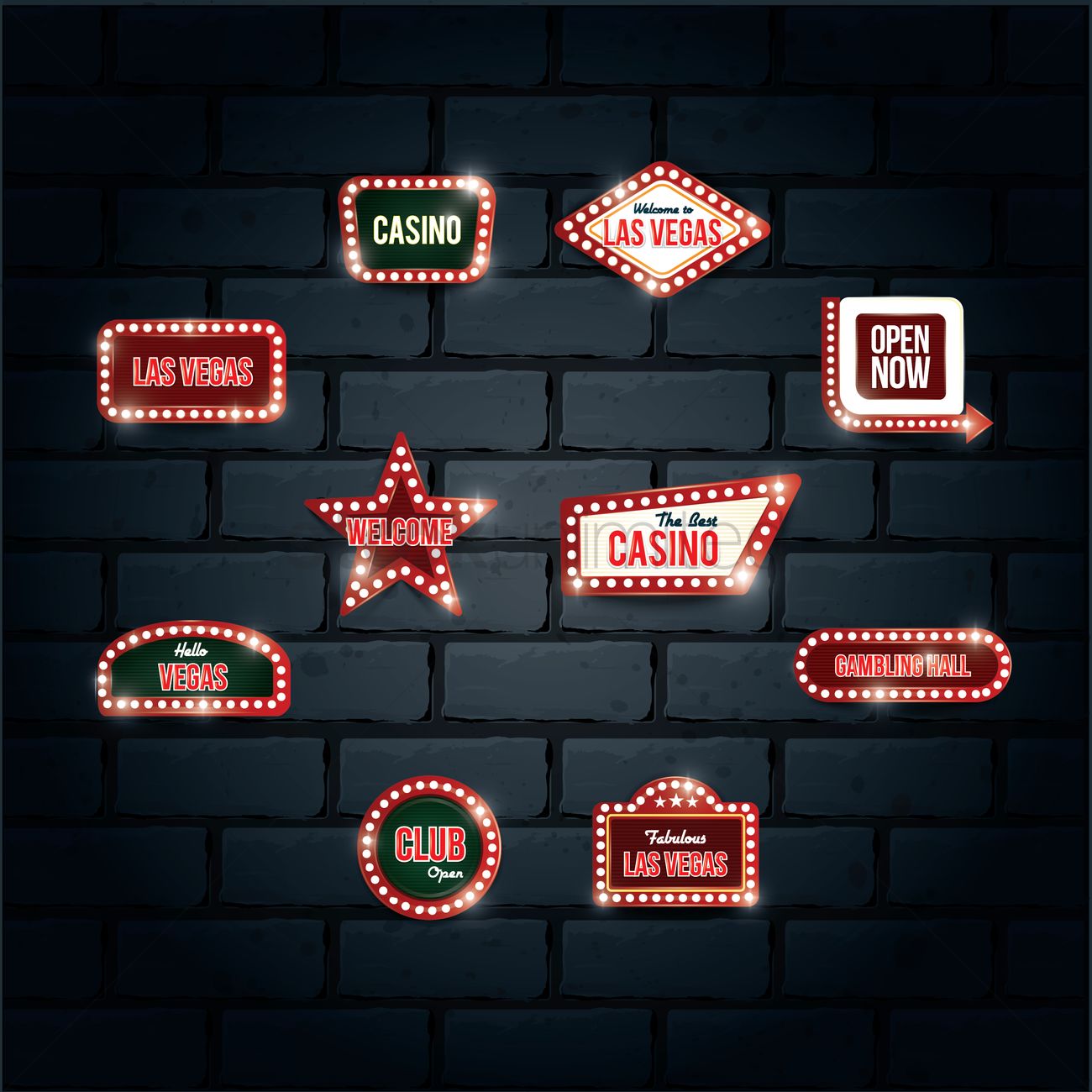 1300x1300 Collection Of Las Vegas Sign Vector Image