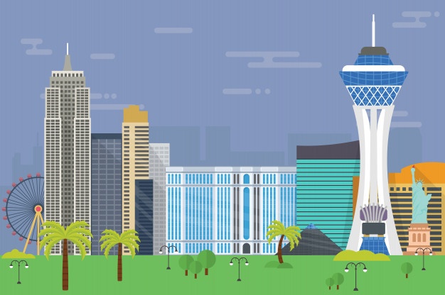 626x416 Vegas Skyline Vectors, Photos And Free Download