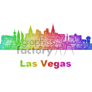 300x300 City Skyline Vector Clipart Usa Las Vegas Royalty Free Gif