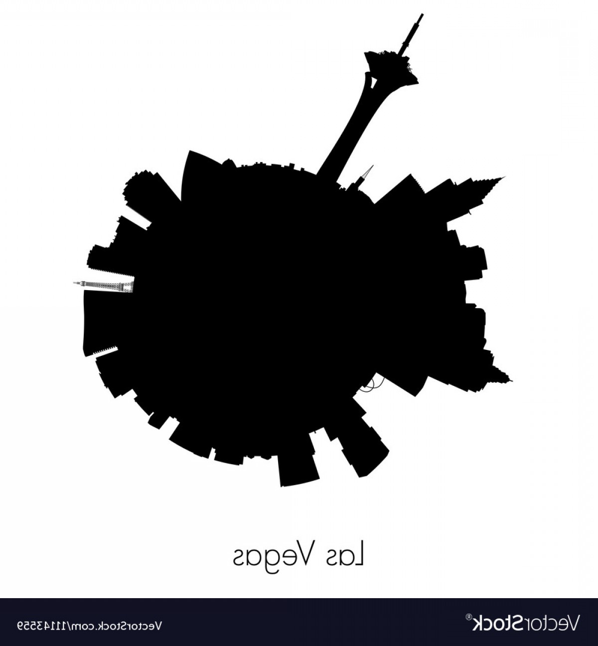 1200x1296 Las Vegas Circular Skyline Vector Handandbeak