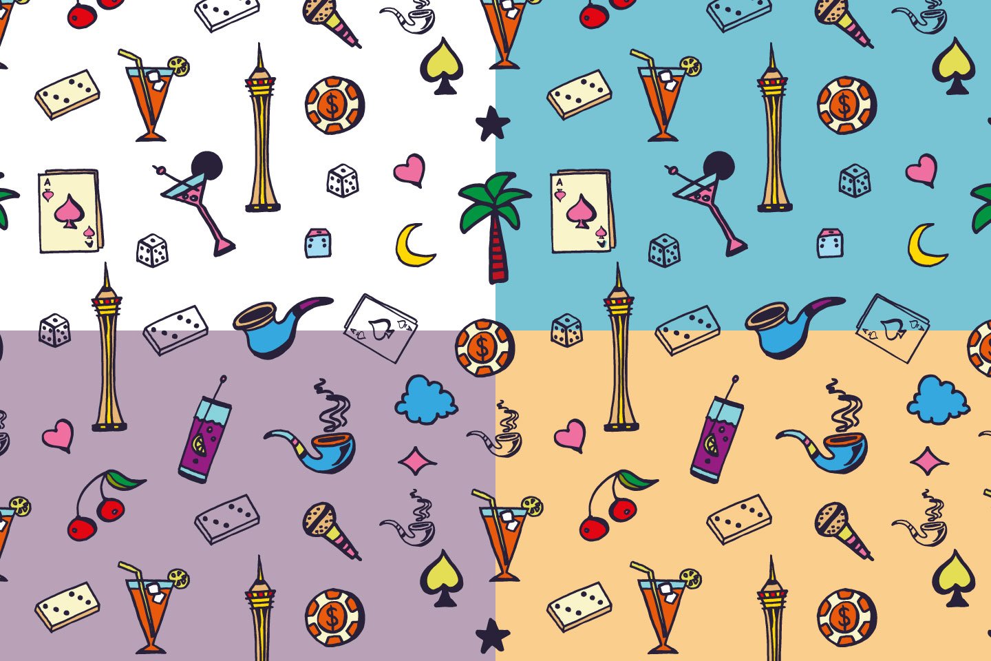 1440x960 Las Vegas Vector Free Pattern