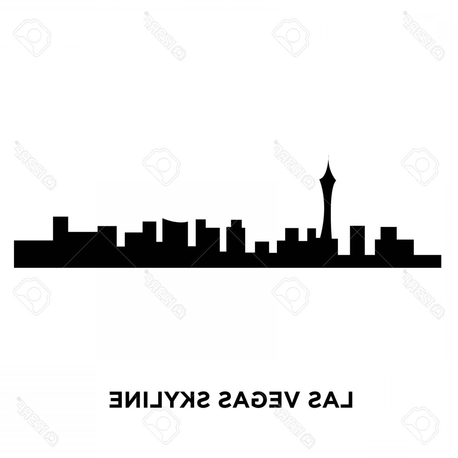 1560x1560 Photostock Vector A Las Vegas Skyline Silhouette On White