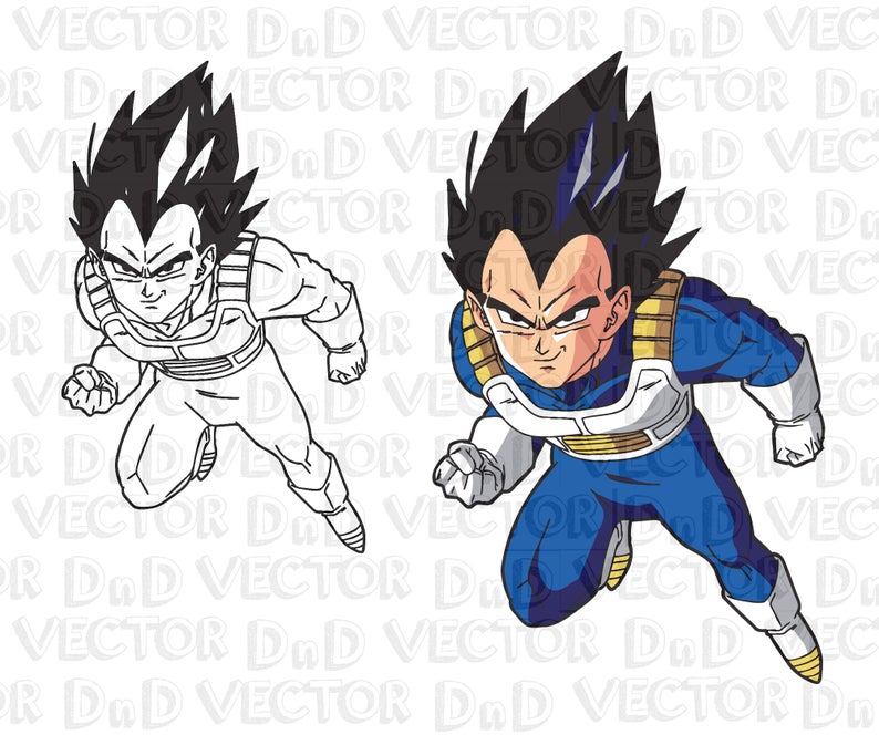 794x664 Vegeta Manga Dragonball Vector Pdf Png Cartoon Etsy