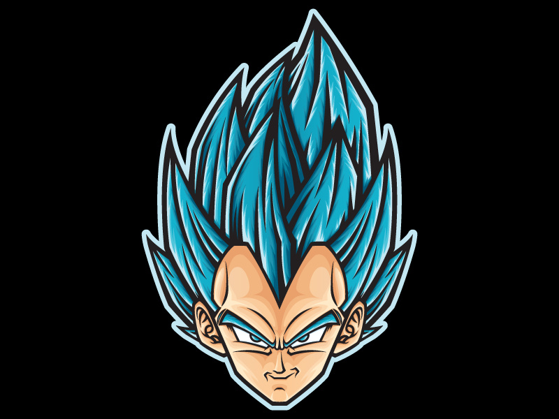 800x600 Vegeta Super Saiyan Blue Sticker