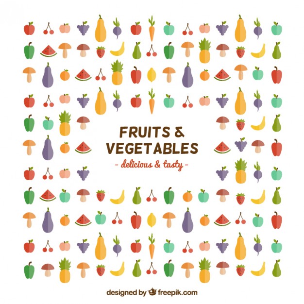 626x626 Fruits And Vegetables Icons Vector Free Download