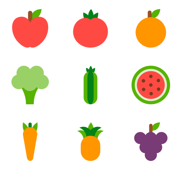 600x564 Vegetable Icon Packs