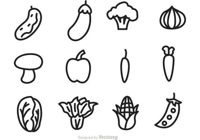 700x490 Vegetable Vector Icons