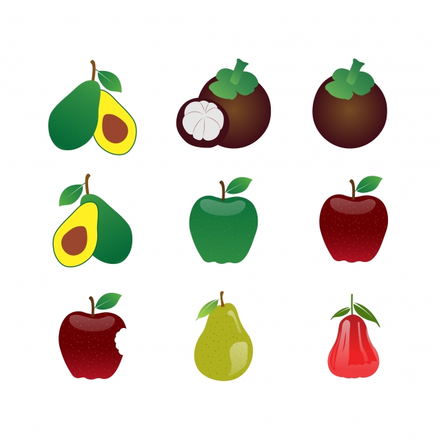 640x640 Background Material Design Of Fruit And Vegetable Icon, Fruits