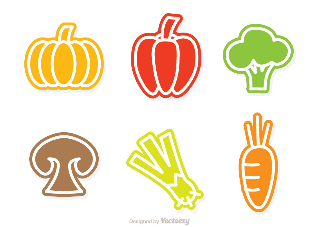 1096x781 Colorful Vegetable Icons Vector Free Vector Download