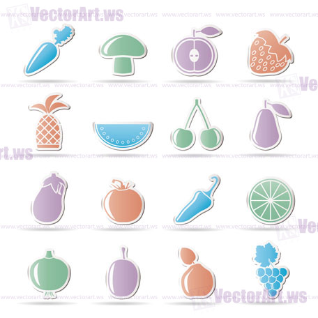 456x456 Different Kinds Of Fruits And Vegetable Icons