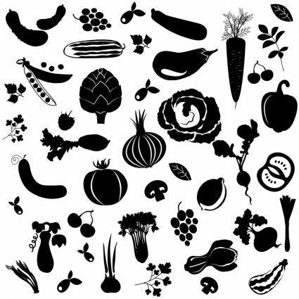 Vegetable Silhouette Vector at Vectorified.com | Collection of ...