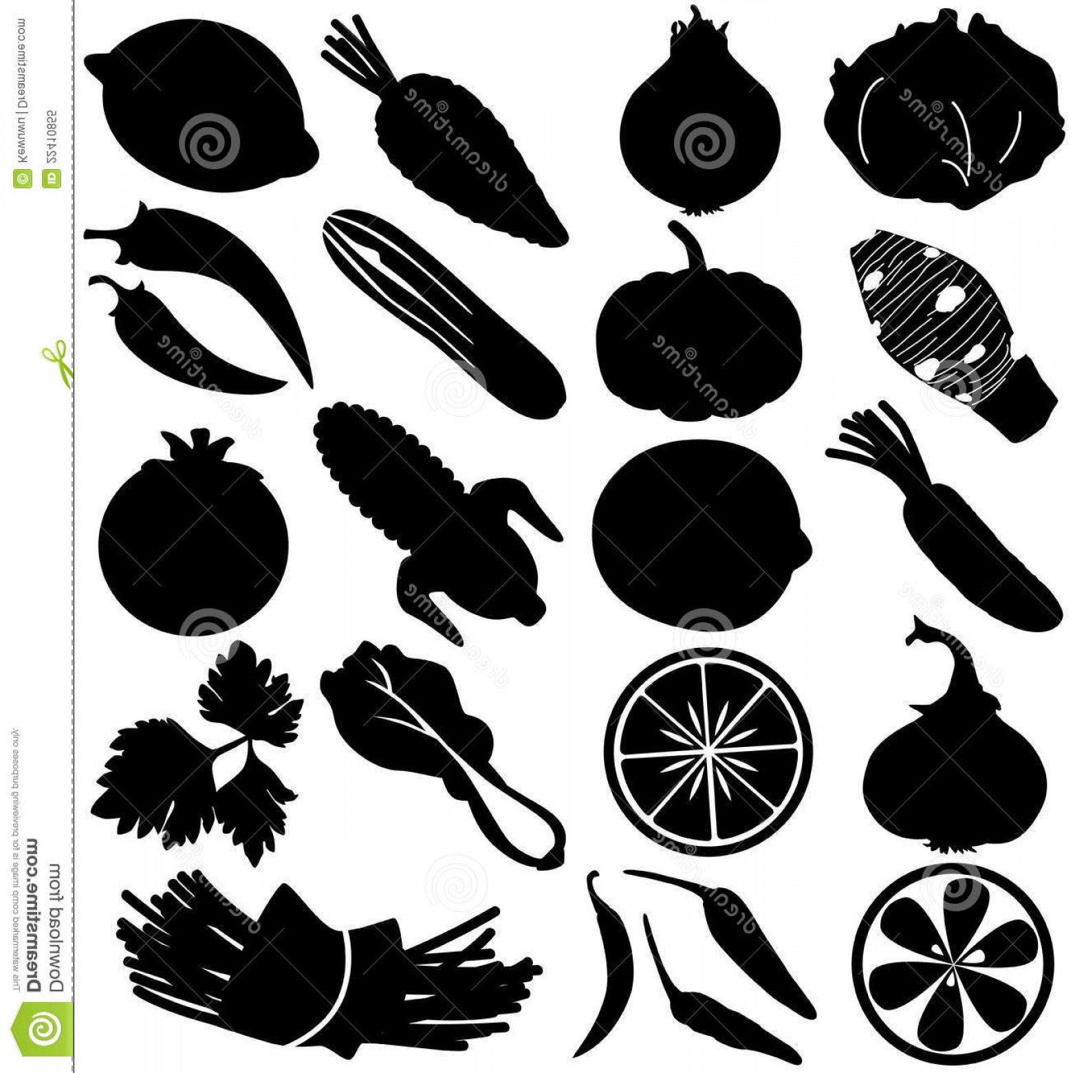 Vegetable Silhouette Vector at Vectorified.com | Collection of ...