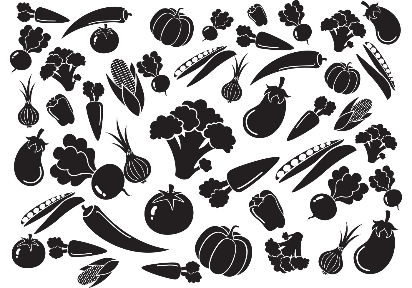 Vegetable Silhouette Vector At Vectorified.com 