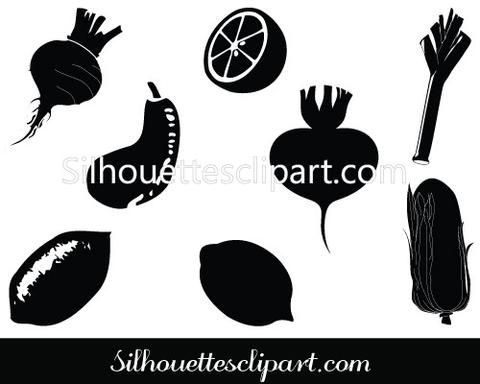 Vegetable Silhouette Clip Art Pack Food Silhouette Vector 480x384 Vegetable Silhouette Clip Art Pack Food Silhouette Vector