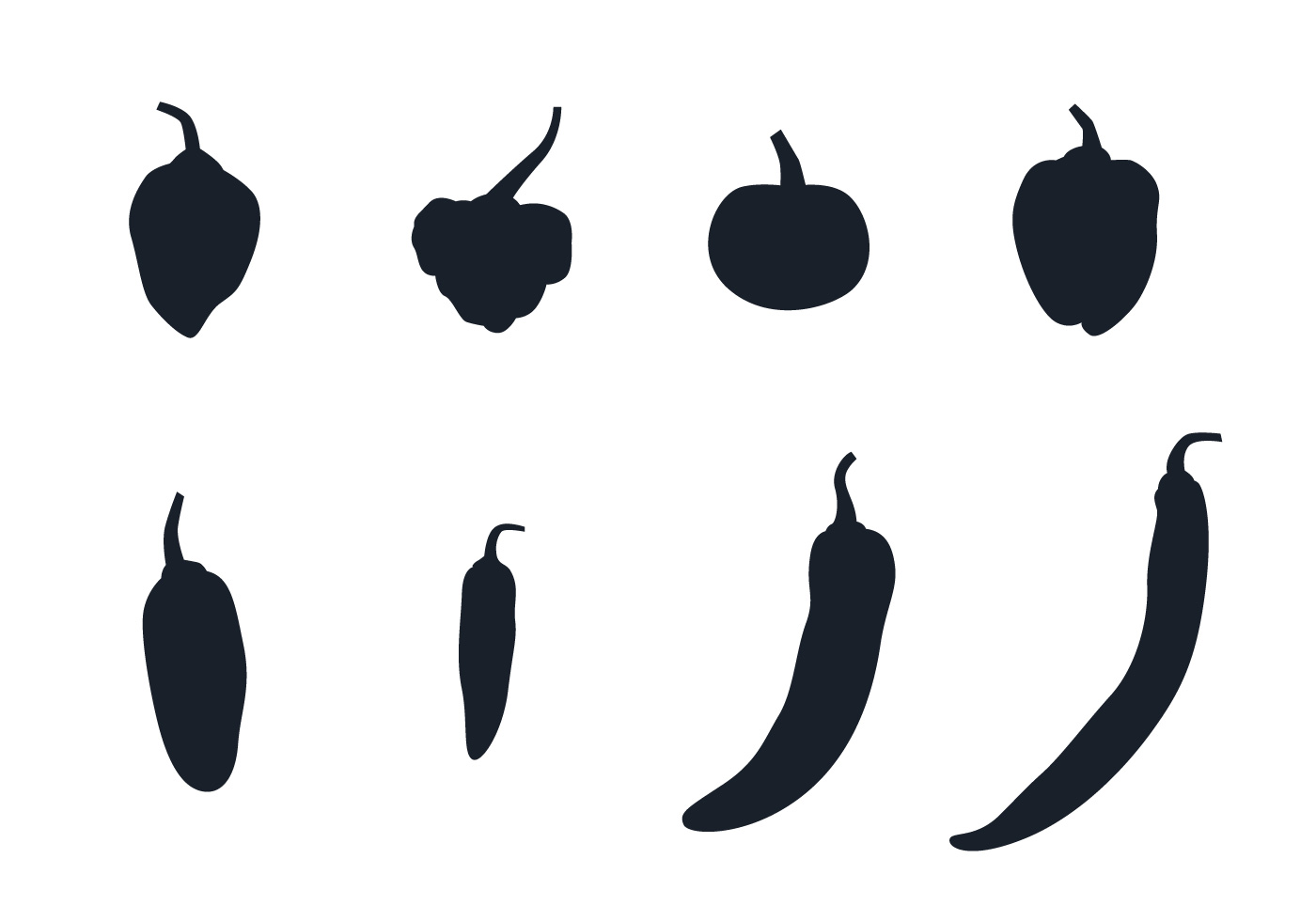 Vegetable Silhouette Free Vector Art 1400x980 Vegetable Silhouette Free Vector Art