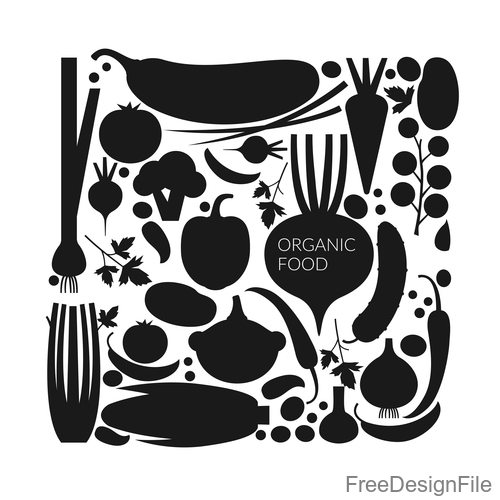 Vegetable Silhouette Vector Set Free Download 500x500 Vegetable Silhouette Vector Set Free Download