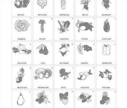 Fruits And Vegetables Silhouette Vector Free Download 420x357 Fruits And Vegetables Silhouette Vector Free Download