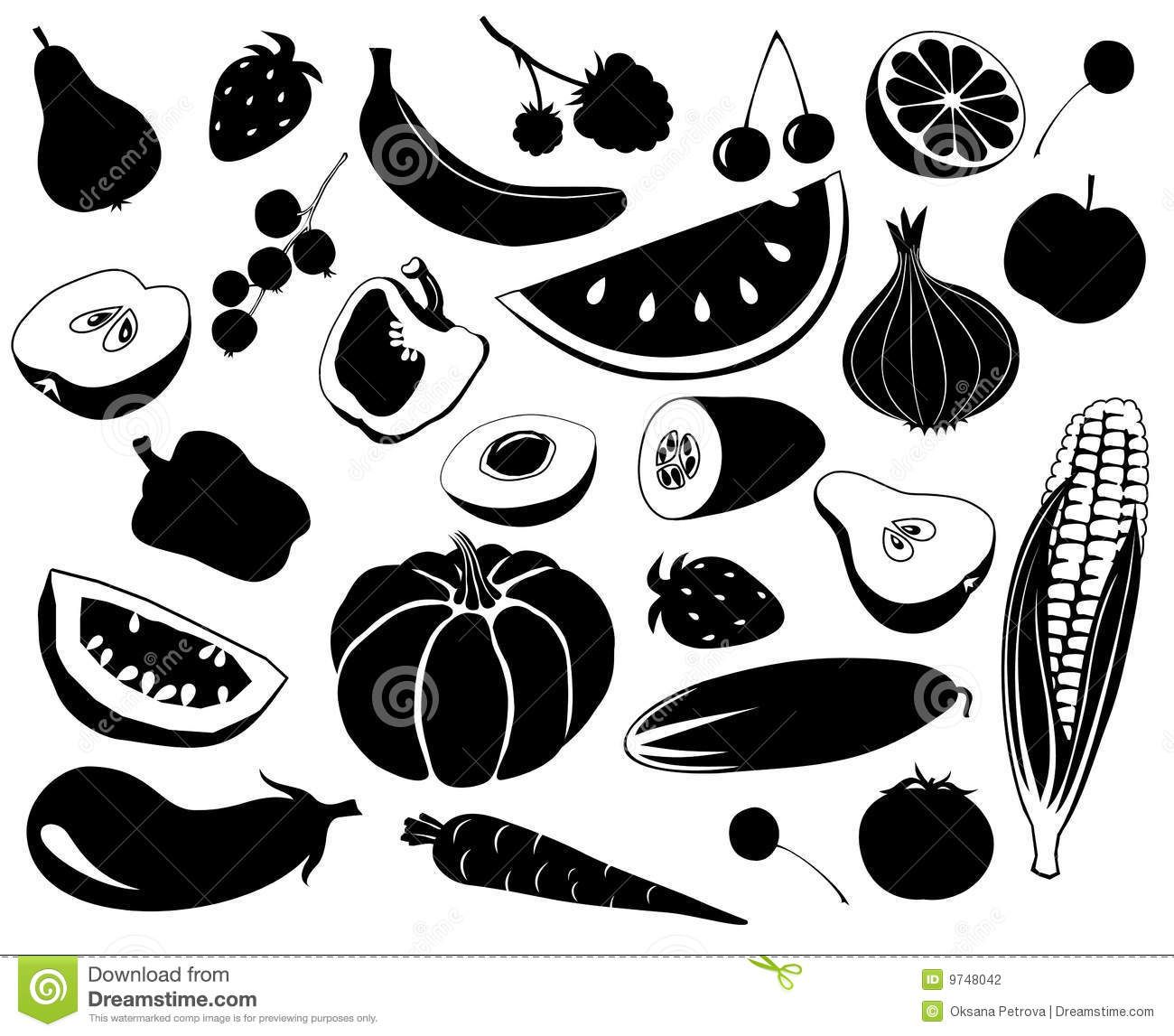 Silhouette Fruits And Vegetables Free 1300x1147 Silhouette Fruits And Vegetables Free