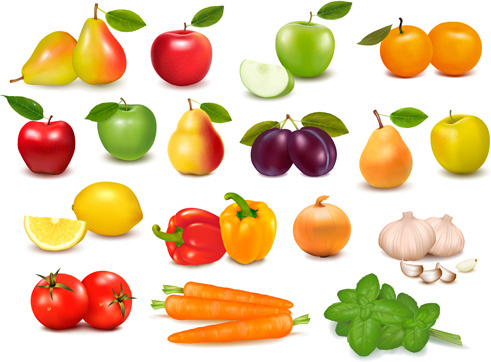 491x362 Fruits And Vegetables Vector Free Vector Download