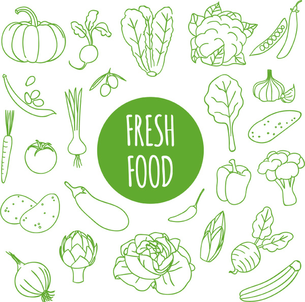 600x593 Fresh Vegetables Seamless Background Vector Free Vector In Adobe