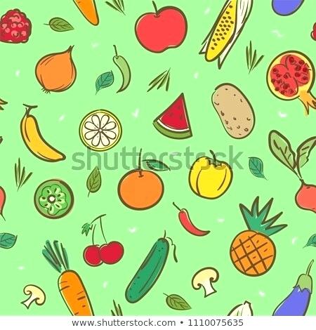 450x470 Fruits And Vegetables Drawing