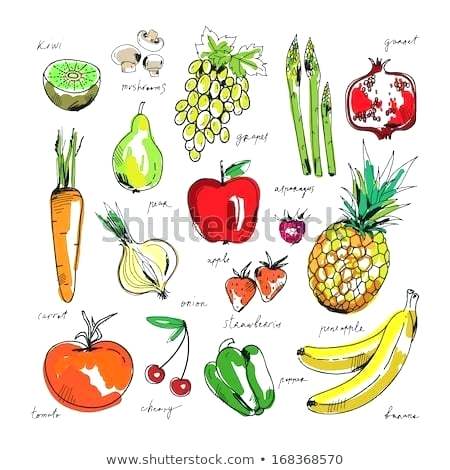 450x470 Fruits And Vegetables Drawing