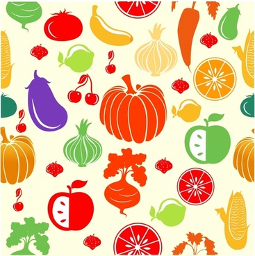 367x368 Vegetable Pattern Free Vector Download