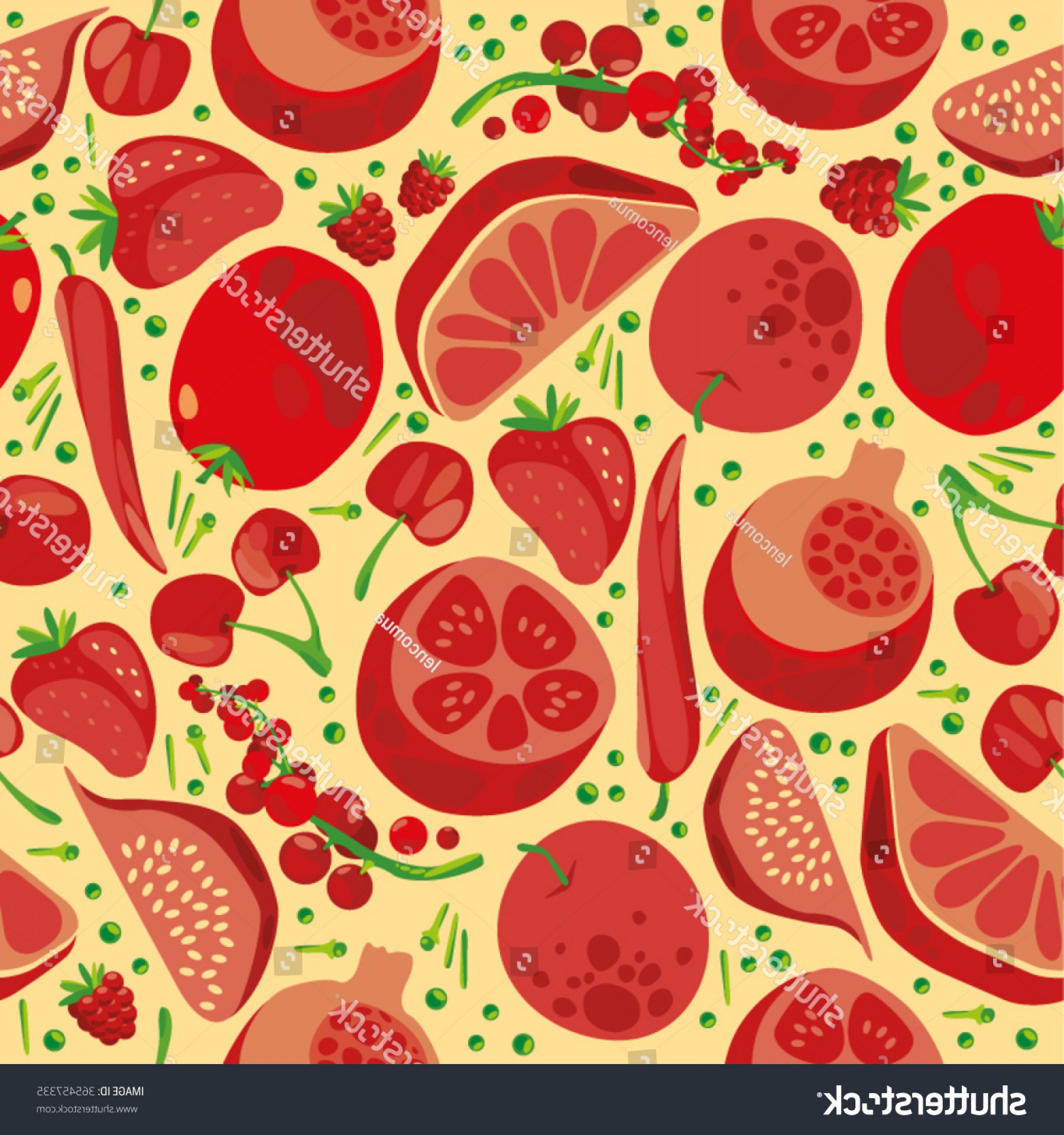 1800x1920 Vegetables Fruits Vector Seamless Patterns Endless Soidergi