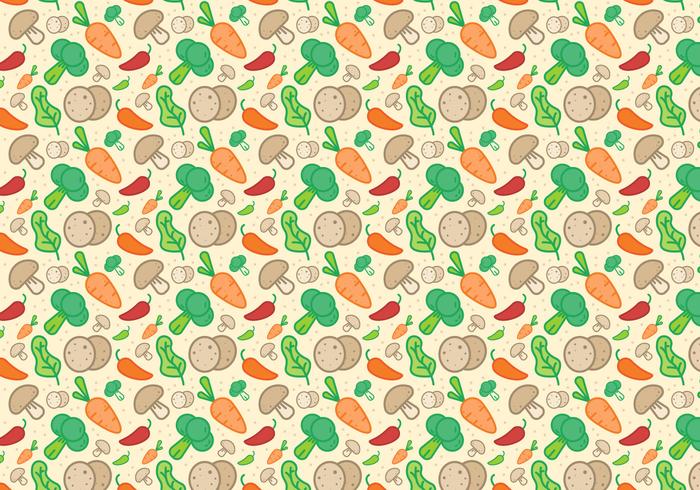 700x490 Vegetables Pattern Vector