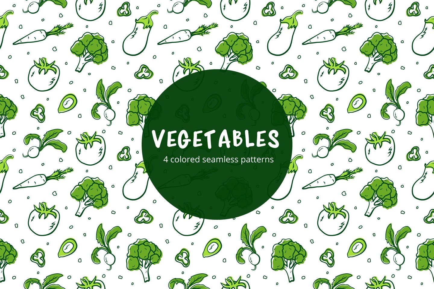 1440x960 Vegetables Vector Free Seamless Pattern
