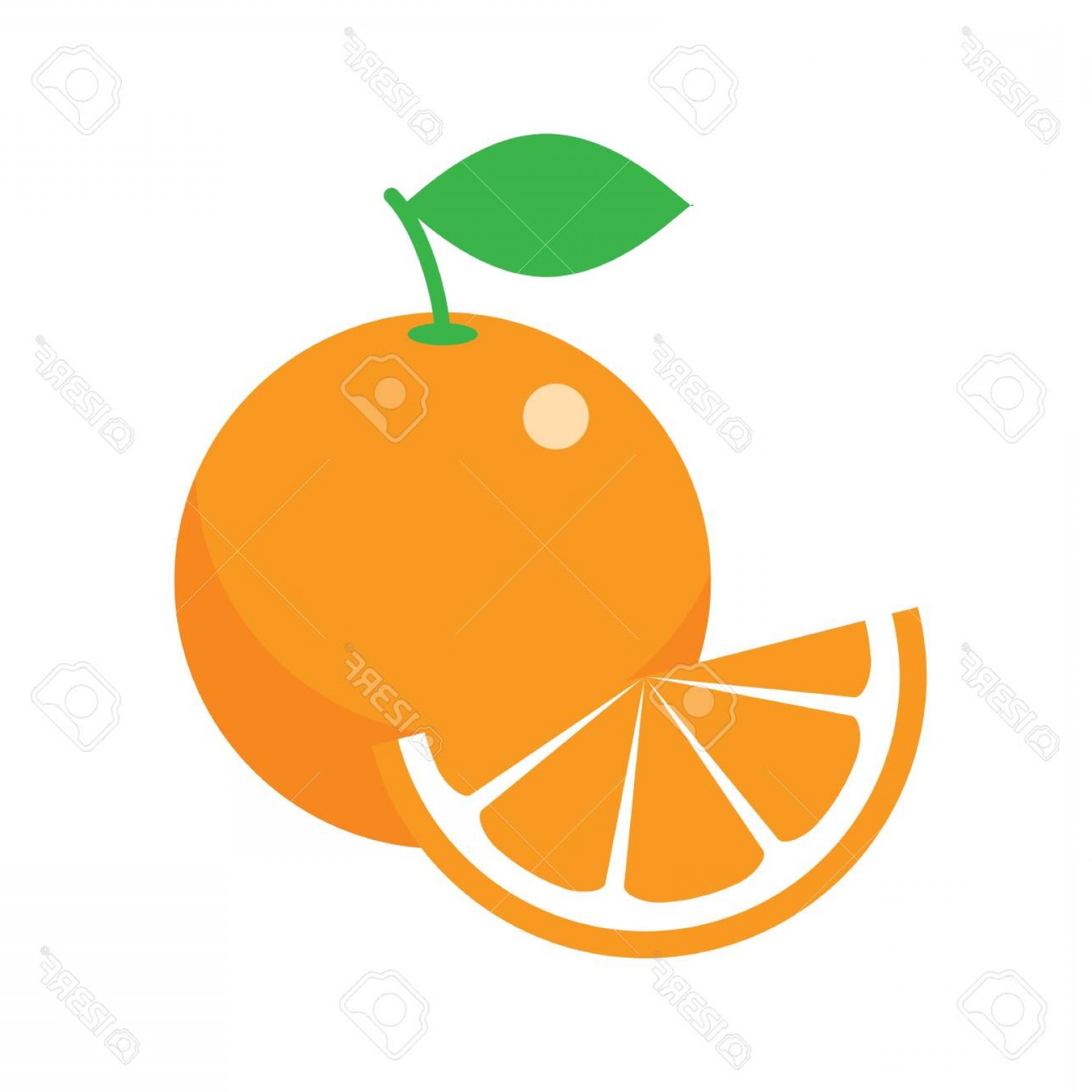 1560x1560 Photostock Vector Vector Orange Icon Vitamin Symbol Natural