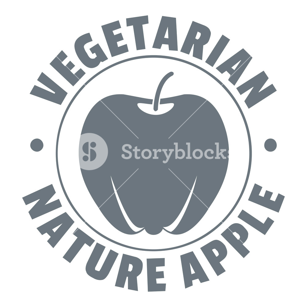 1000x1000 Vegetarian Nature Apple Logo Vintage Illustration Of Vegetarian