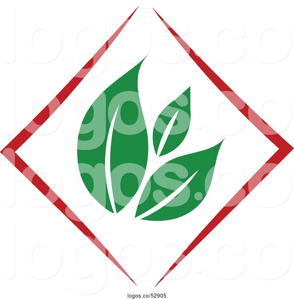 1024x1044 Logo Of Green Leaf And Red Diamond Vegetarian Food