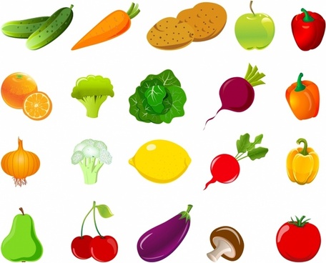 456x368 Fruits And Vegetables Vector Free Vector Download