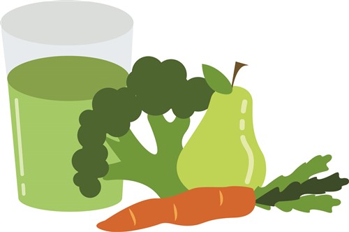 500x332 Green Juice Veggies Vector Illustration